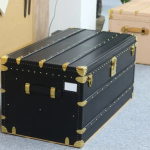 Black Collector's Trunk, closed three-quarter view