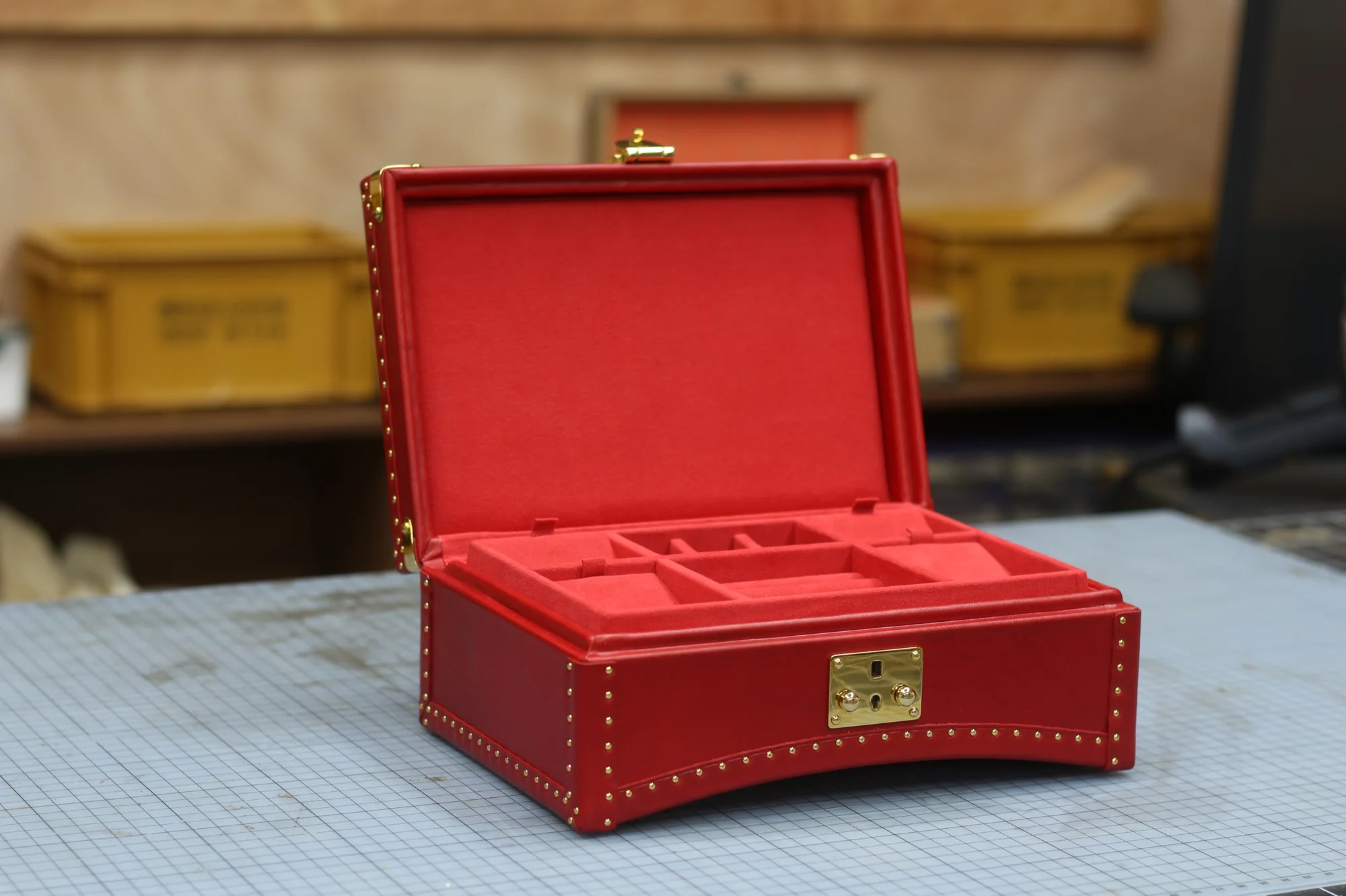 Scarlet Jewelry Chest, open front view