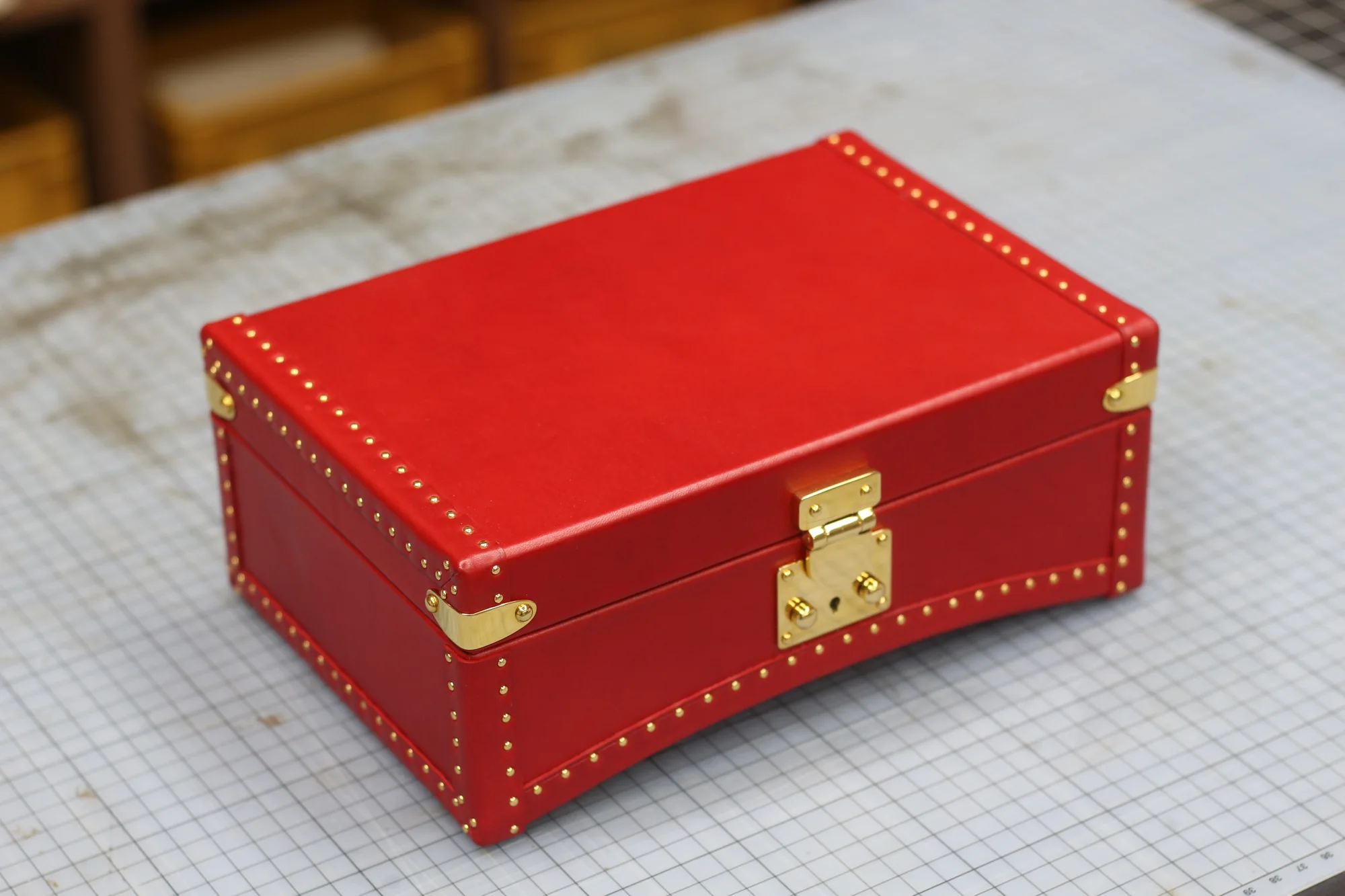 Scarlet Jewelry Chest, closed high-angle view